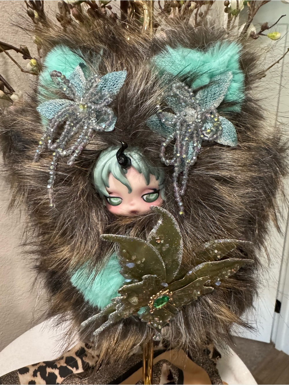 Plush Fur Custom Skullpqnda Butterfly with Accessories